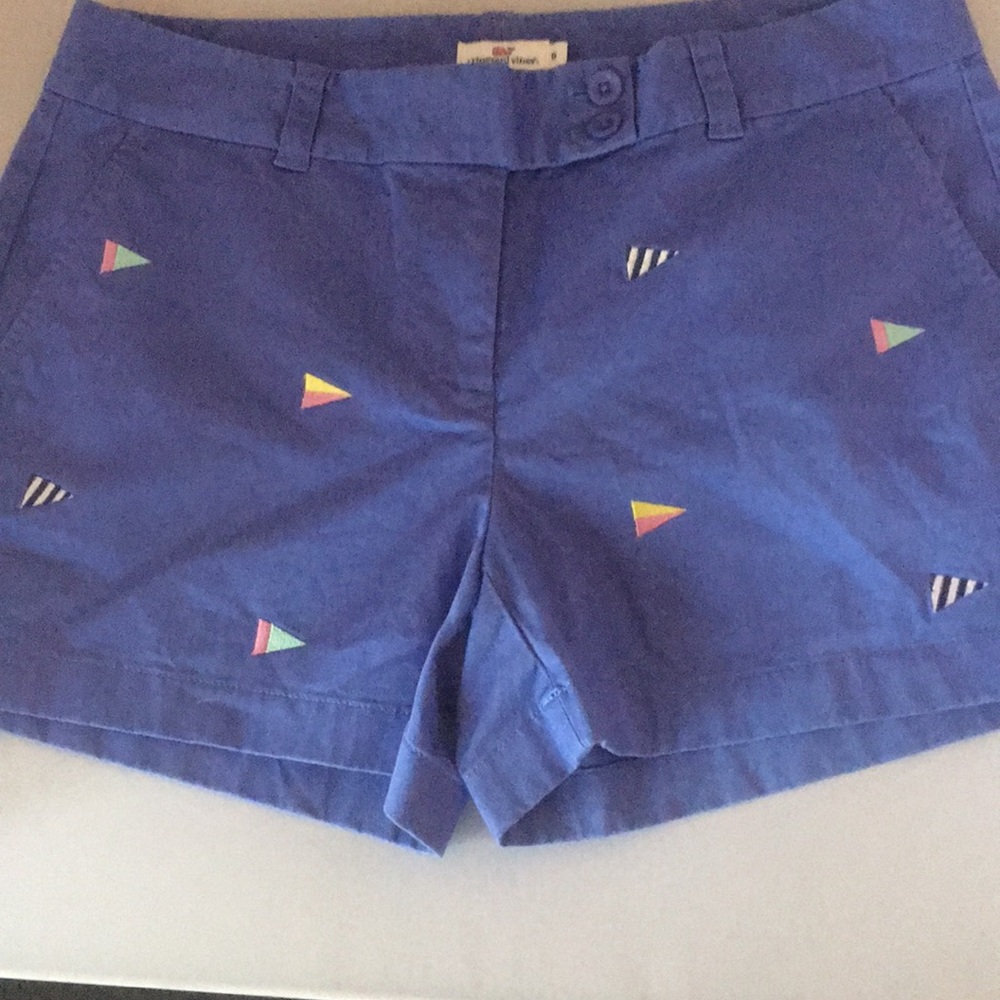 Vineyard Vines Shorts Blue Pockets Sails Cotton 6